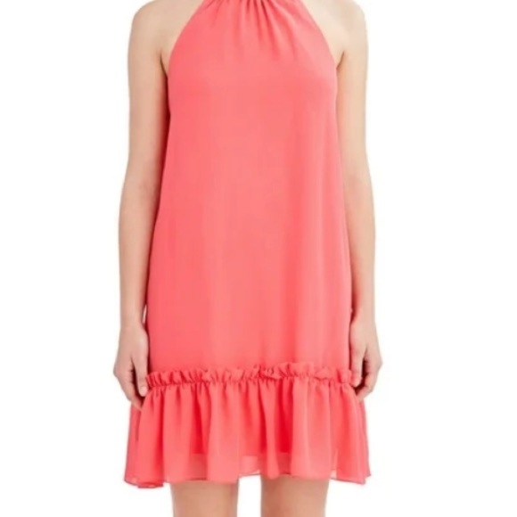 BCBG Paris Women's Chiffon Halter Mini Dress S - Picture 3 of 9